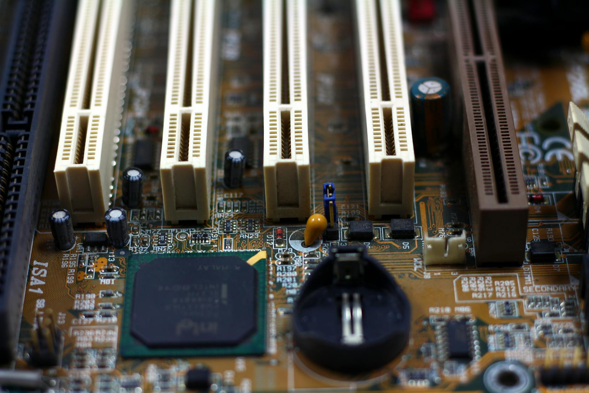 brown mother board